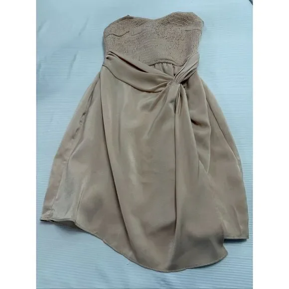 NWT Mustard Seed Strapless Champagne Cocktail Party Dress Size Small New - Picture 1 of 10